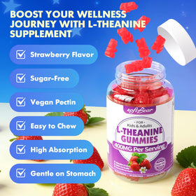 softbear Gummies L-Théanine 400mg in a bowl