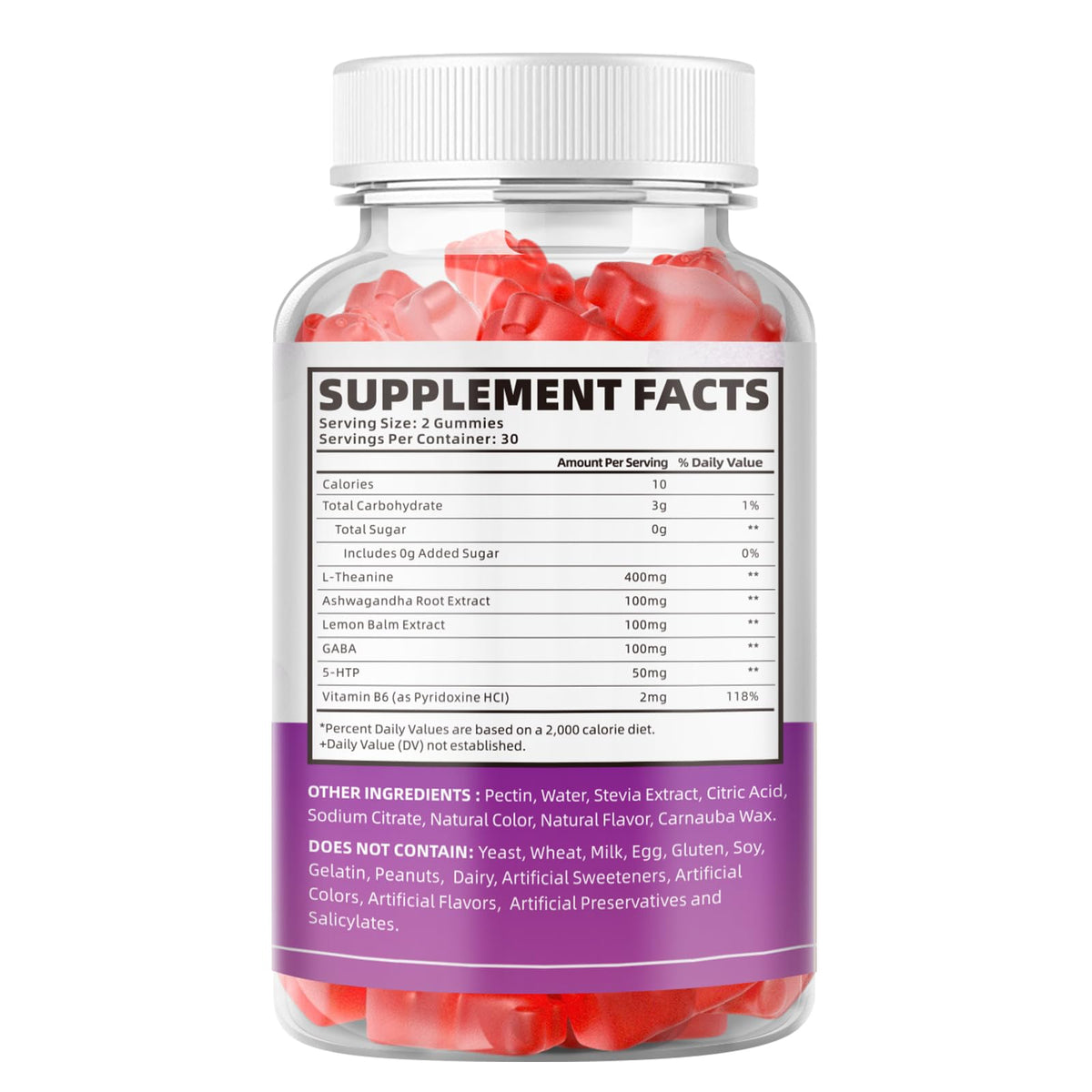 softbear Gummies L-Théanine 400mg opened bottle