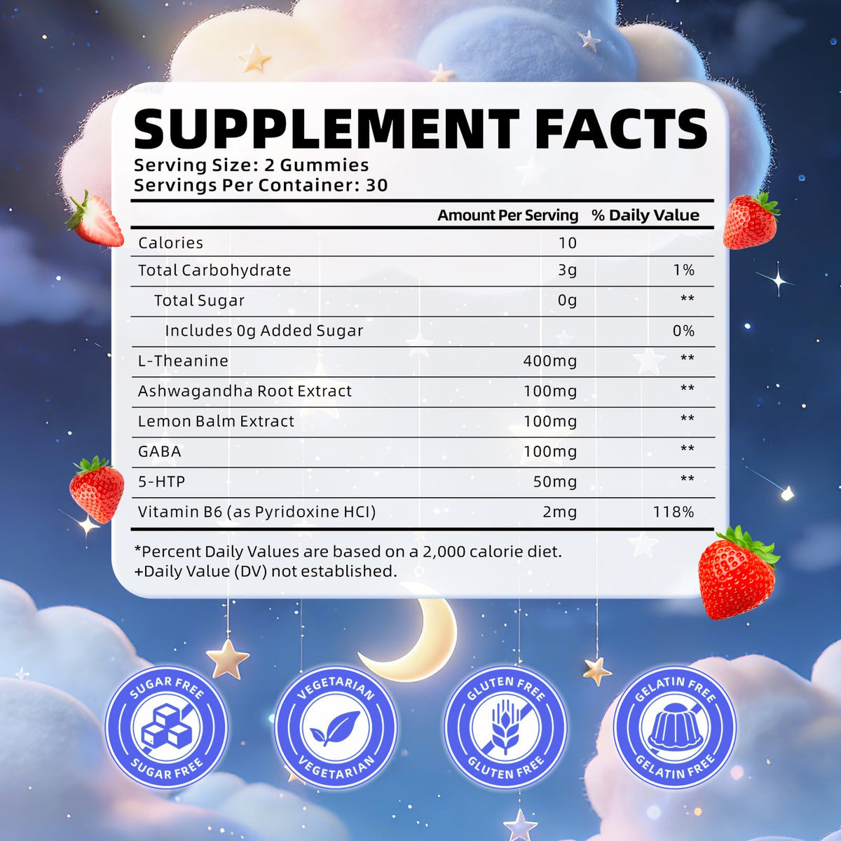 softbear Gummies L-Théanine 400mg strawberry flavor gummies