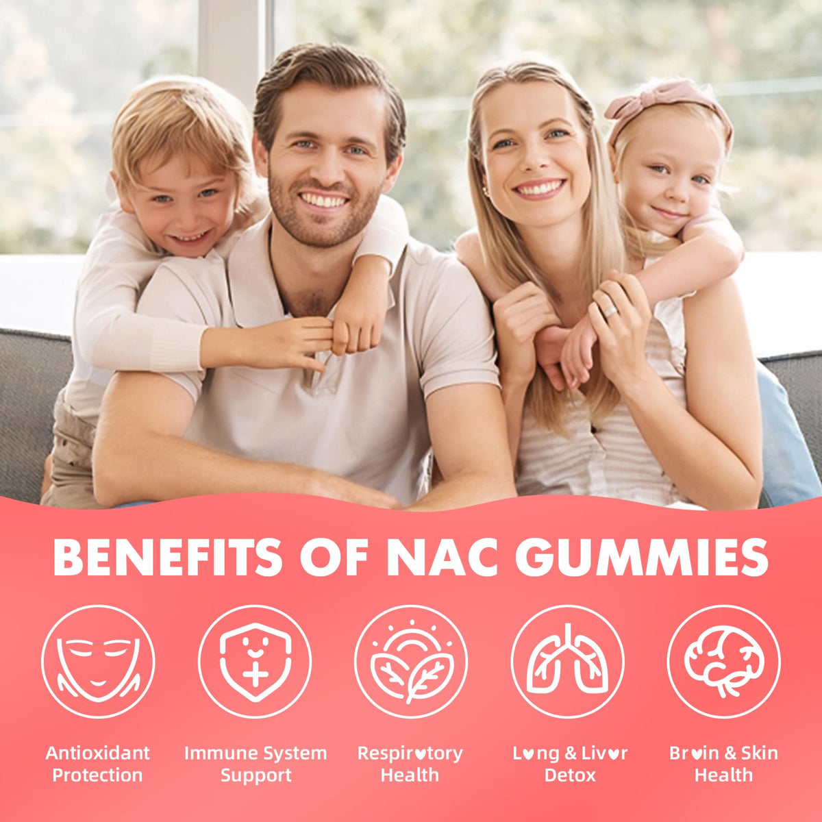 softbear Gummies NAC 1000mg gummies fraise à l'intérieur du pot