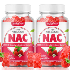 softbear Gummies NAC 1000mg pot de 120 gummies saveur fraise
