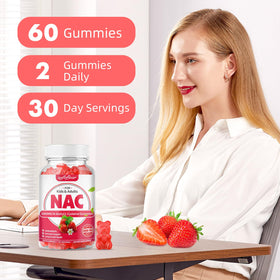 softbear Gummies NAC 1000mg pot ouvert avec gummies
