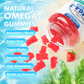 softbear Gummies Omega 3 1200mg, illustration de la saveur fraise