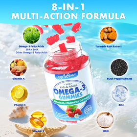 softbear Gummies Omega 3 1200mg, vue de côté