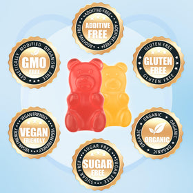 softbear gummies potassium magnésium étiquette en gros plan