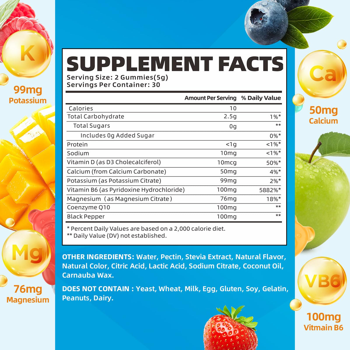 softbear gummies potassium magnésium ingrédients naturels