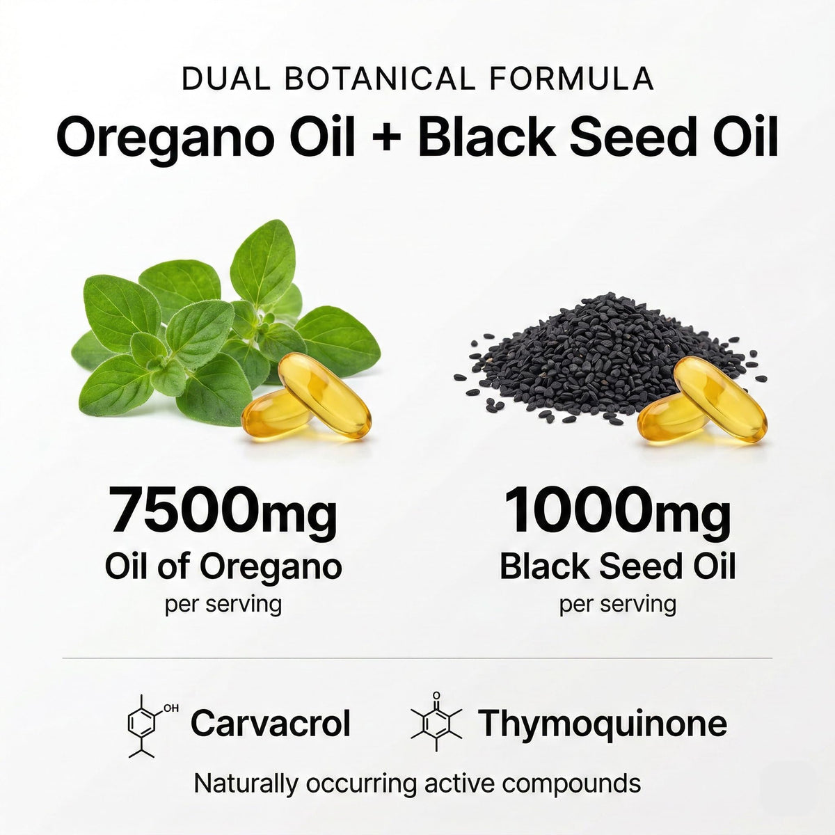 Softgel NutraVora Huile d'Origan avec une capsule ouverte