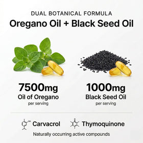 Softgel NutraVora Huile d'Origan avec une capsule ouverte