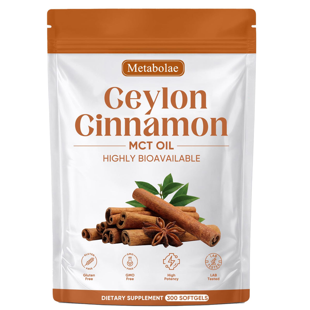 SoftGels de Cannelle de Ceylan Nukupuns, vue de face