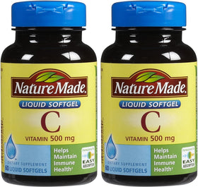Softgels de vitamine C Nature Made 500 mg, pack de 2, vue de face