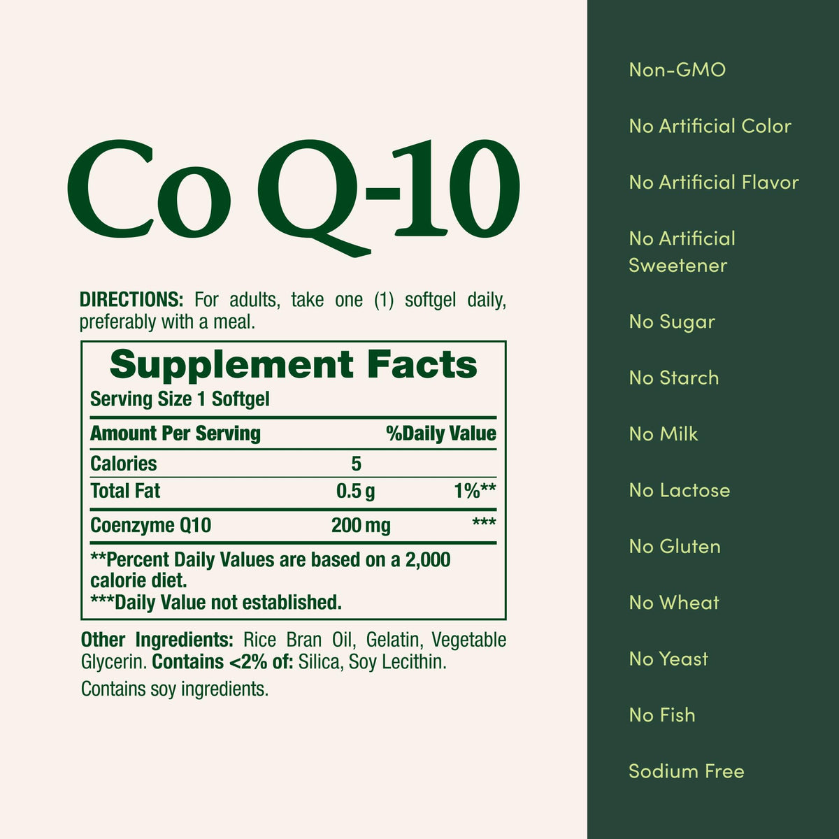 Softgels Nature's Bounty CoQ10 sur fond blanc