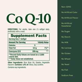 Softgels Nature's Bounty CoQ10 sur fond blanc