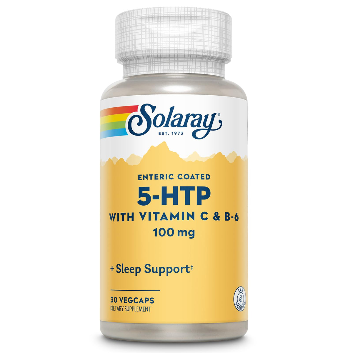 SOLARAY 5-HTP 100mg boîte contenant 30 gélules végétales