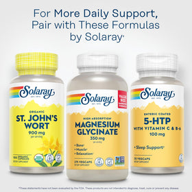 SOLARAY 5-HTP 100mg en utilisation sur une table
