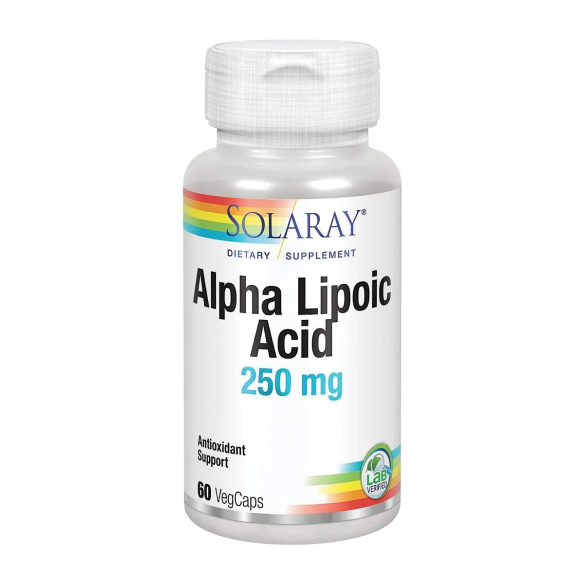 SOLARAY Acide Alpha Lipoïque 250 mg 60 VegCaps vue avant
