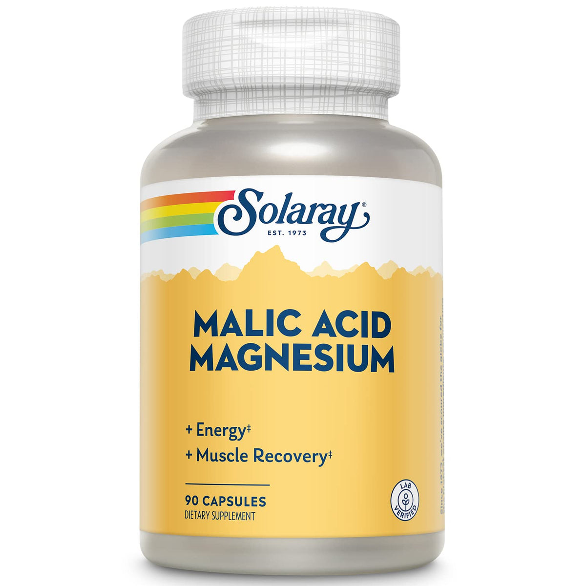 SOLARAY Acide Malique avec Magnésium 90 gélules - vue de face