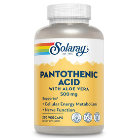 SOLARAY Acide Pantothénique 500 mg flacon avant vue