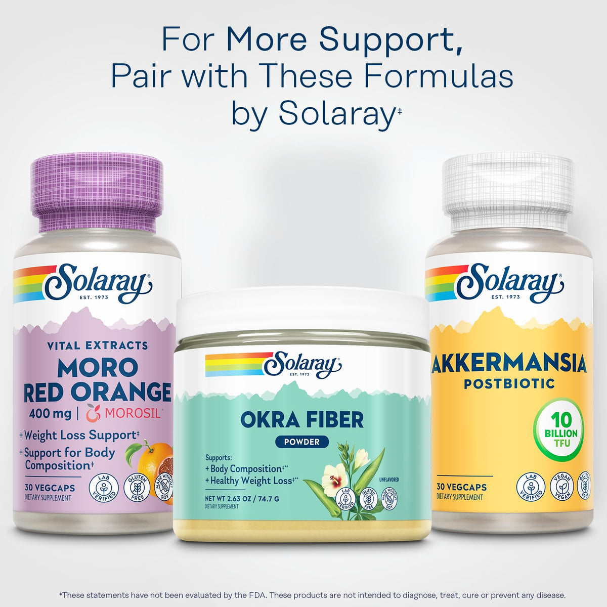 SOLARAY Akkermansia Postbiotic 30 VegCaps sur un fond naturel