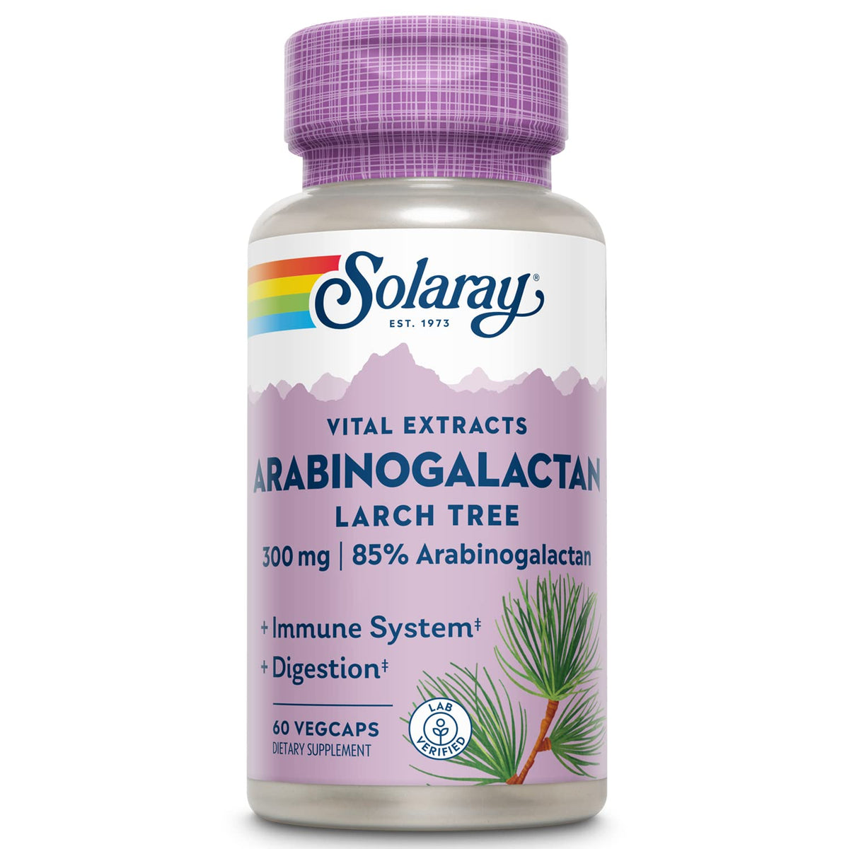 SOLARAY Arabinogalactan 300mg 60 VegCaps avant