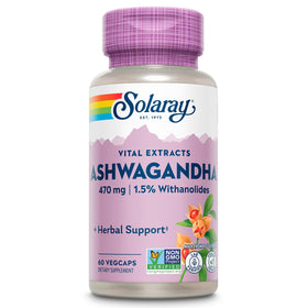 SOLARAY Ashwagandha 470 mg 60 VegCaps vue de face
