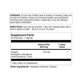 SOLARAY Astragalus Root 550 mg capsules packaging