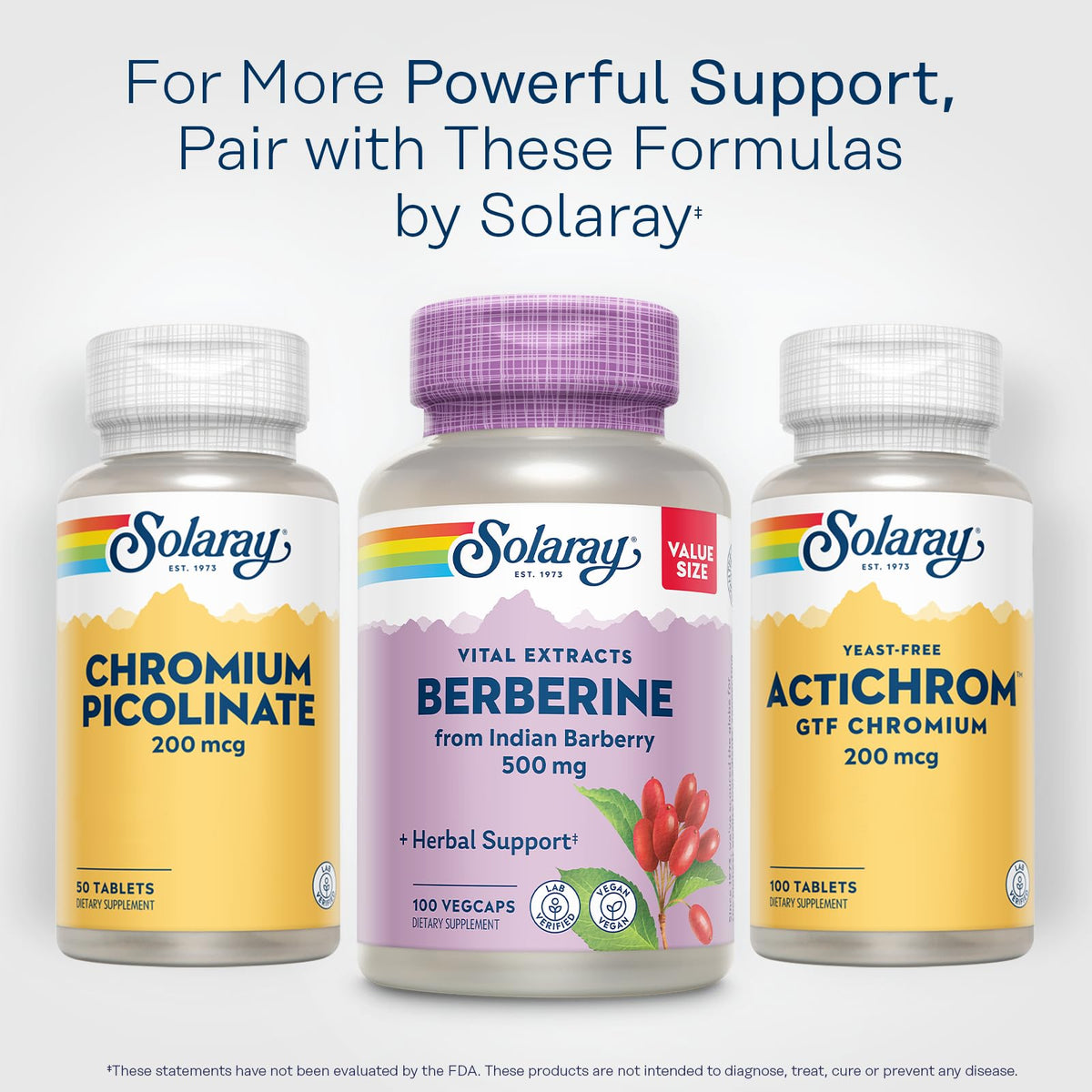 SOLARAY Berberine 500mg gélules végétales dans un bol