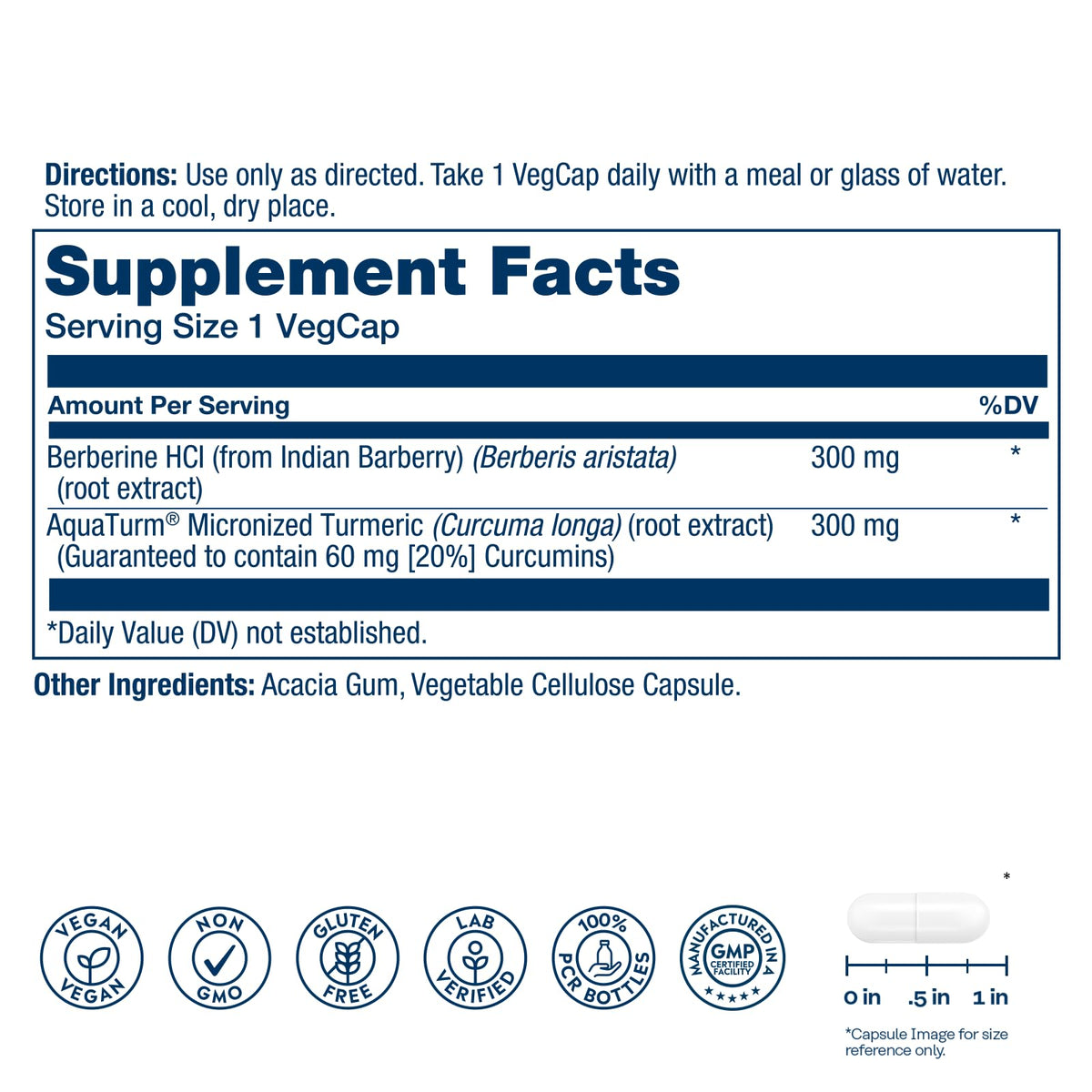 SOLARAY Berberine & Curcumin gélules en premier plan
