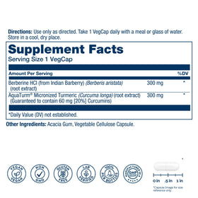 SOLARAY Berberine & Curcumin gélules en premier plan