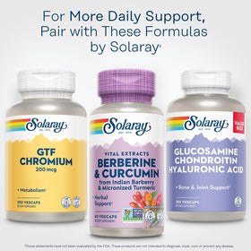 SOLARAY Berberine & Curcumin gélules sur une table