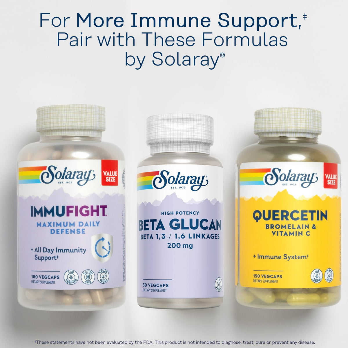 SOLARAY Beta Glucan 30 VegCaps avec des éléments naturels