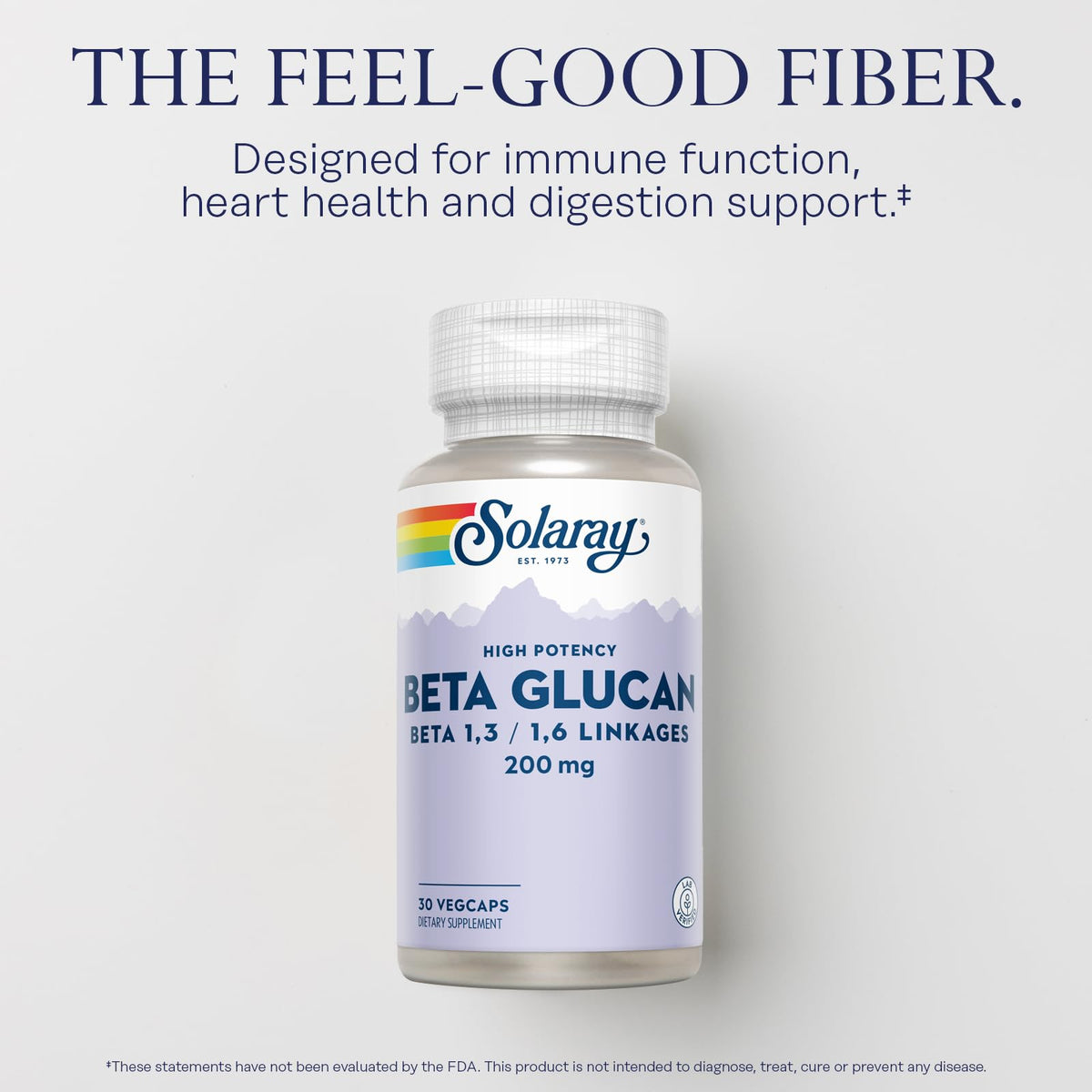 SOLARAY Beta Glucan 30 VegCaps capsules individuelles