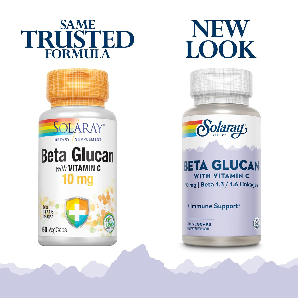 SOLARAY Beta Glucan avec Vitamine C 370 mg 60 VegCaps - vue arrière