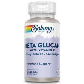 SOLARAY Beta Glucan avec Vitamine C 370 mg 60 VegCaps - vue de face