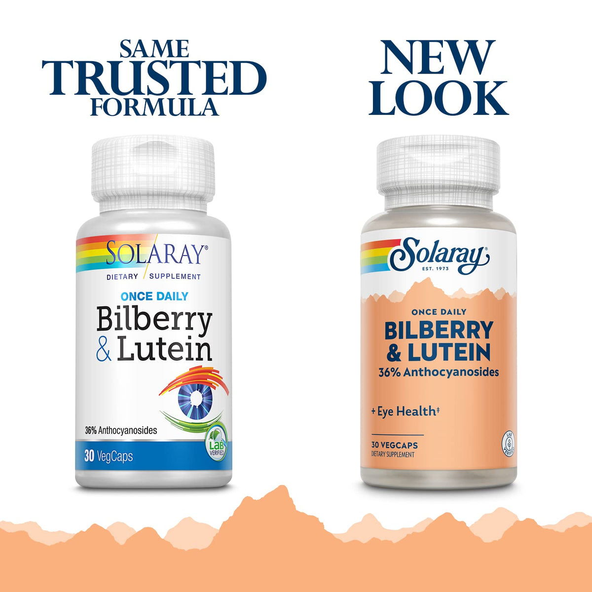 SOLARAY Bilberry & Lutein 160 mg avec étiquette visible