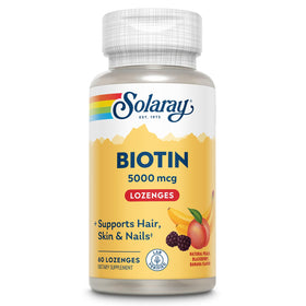 SOLARAY Biotine 5000 mcg boîte de 60 lozenges vue de face