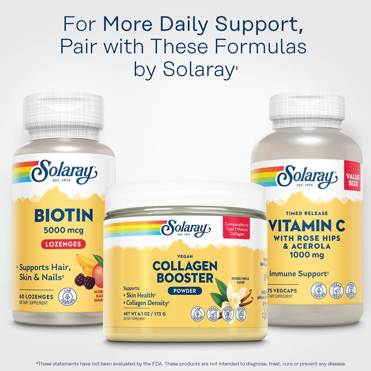 SOLARAY Biotine 5000 mcg présentation des lozenges