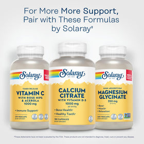 SOLARAY Calcium Citrate capsules on a white background