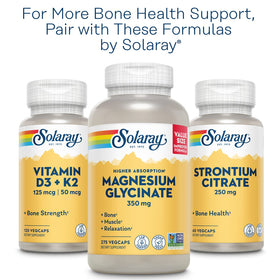 SOLARAY Calcium Magnésium Citrate 1:1 bouteille écologique