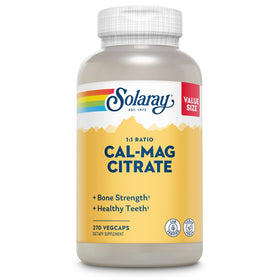 SOLARAY Calcium Magnésium Citrate 1000mg 45 VegCaps vue de face