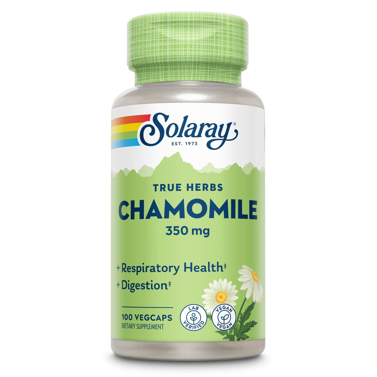 SOLARAY Camomille 100 VegCaps vue avant du flacon