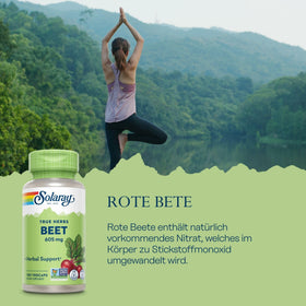 SOLARAY capsules de betterave avec étiquette et informations