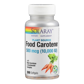 SOLARAY Carotène Alimentaire 10 000 UI 200 gélules - vue de face