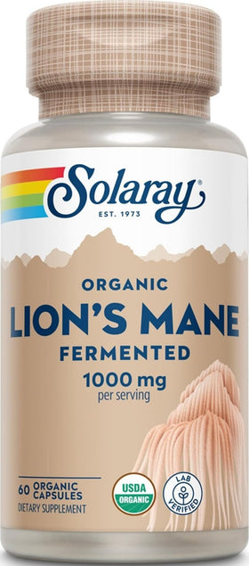 SOLARAY Champignon Lion's Mane Bio 60 VegCaps vue de face