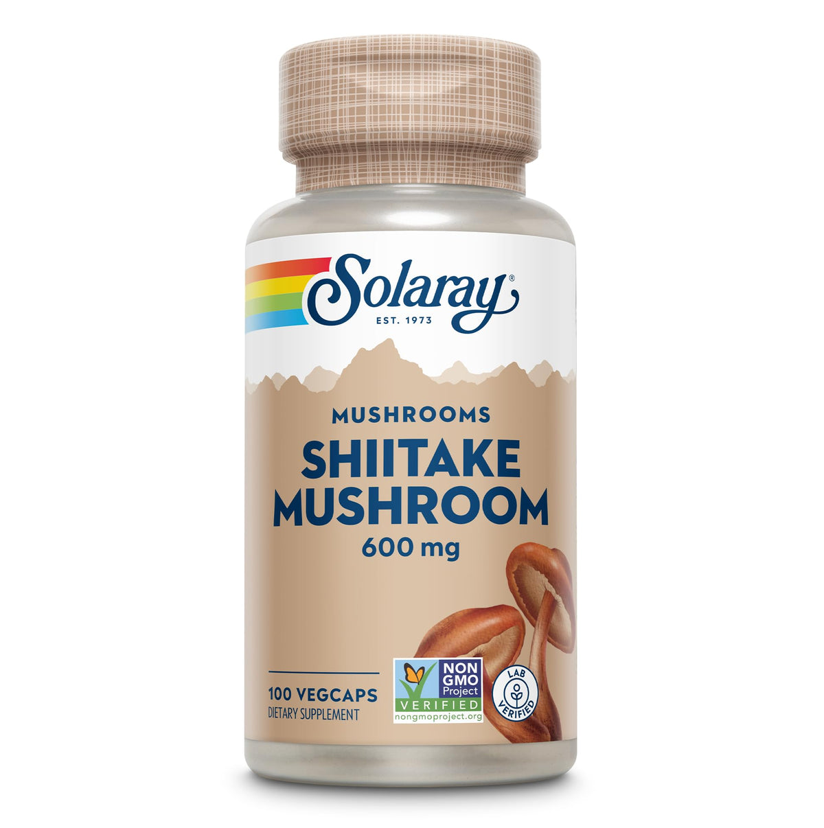 SOLARAY Champignon Shiitake 600 mg gélules vue avant