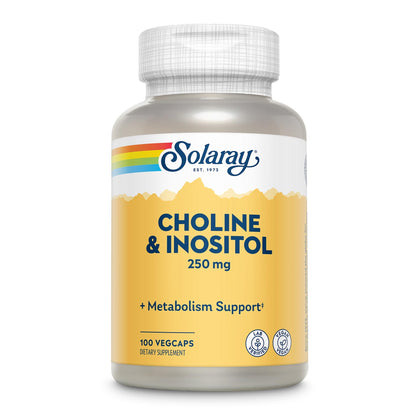SOLARAY Choline & Inositol 250 mg, vue avant de l'emballage
