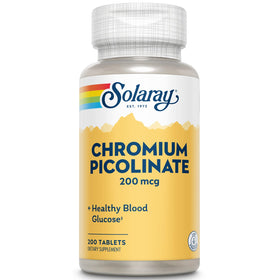 SOLARAY Chromium Picolinate 200 mcg Complément Alimentaire, vue de face