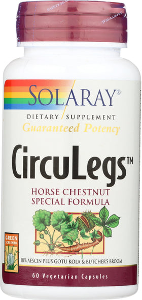SOLARAY CircuLegs 60 VegCaps sur une table avec des plantes