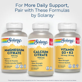 SOLARAY Citrate de Magnésium 400 mg 180 Capsules Végétales - packaging