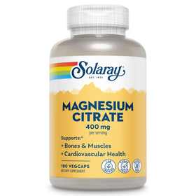 SOLARAY Citrate de Magnésium 400 mg 180 Capsules Végétales - vue avant