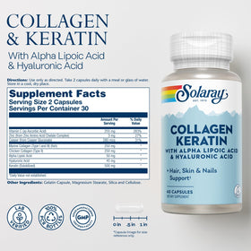 SOLARAY Collagène Keratine ouverte, capsules visibles